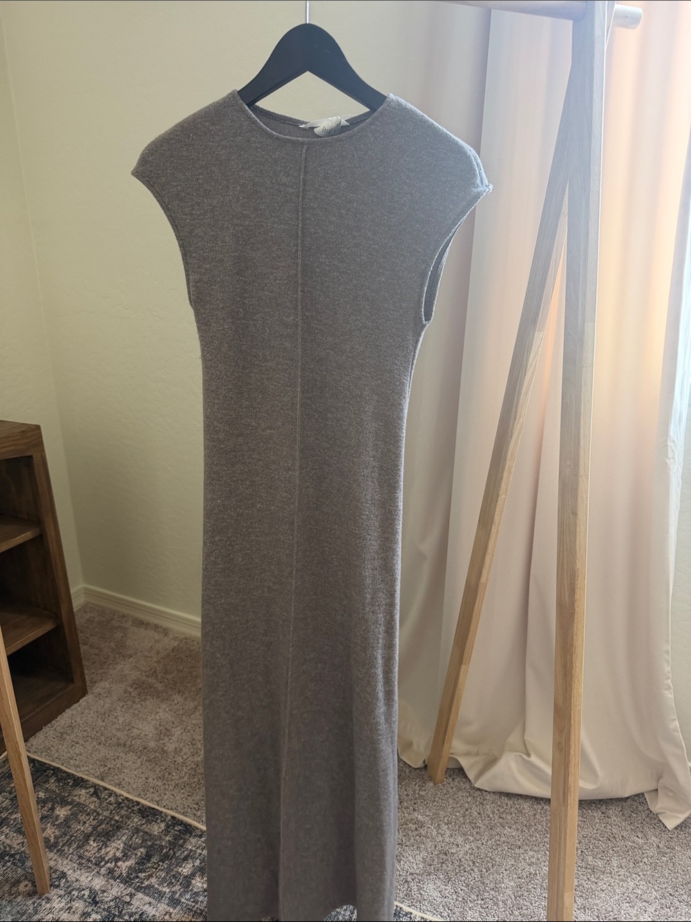 H&M Sleeveless Knit Maxi Dress - Heathered Taupe